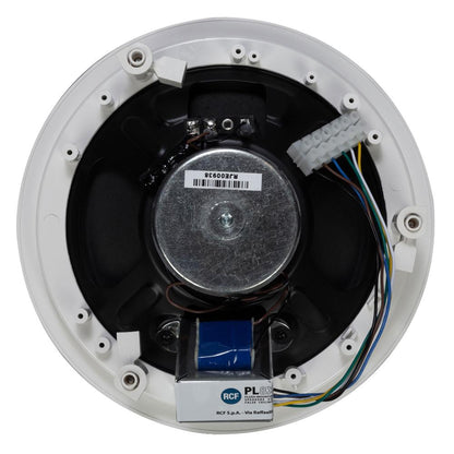 RCF PL8X W Passive 80W 8" 2-Way Coaxial Ceiling Speaker with Transformer - 70/100V (IP44) (White)