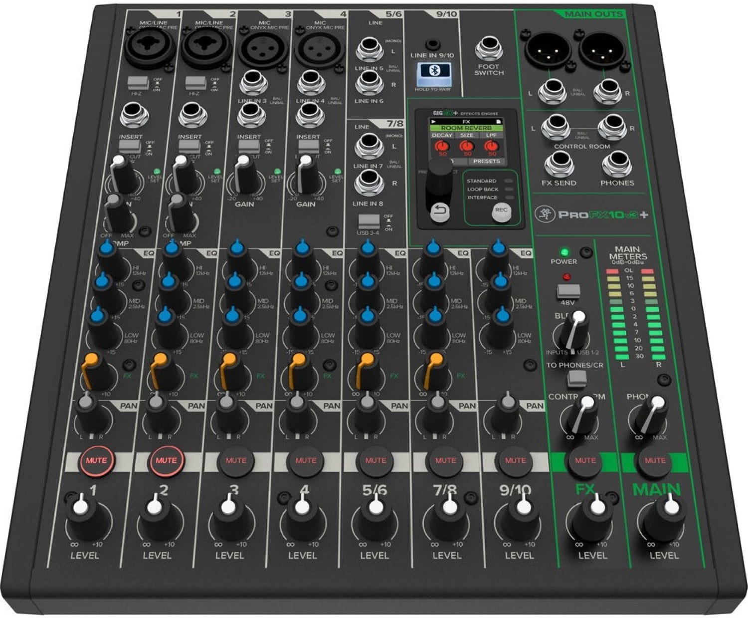 Mackie ProFX10v3+ 10-Channel Analog Mixer with Enhanced FX/USB Recording Modes/Bluetooth - PSSL ProSound and Stage Lighting