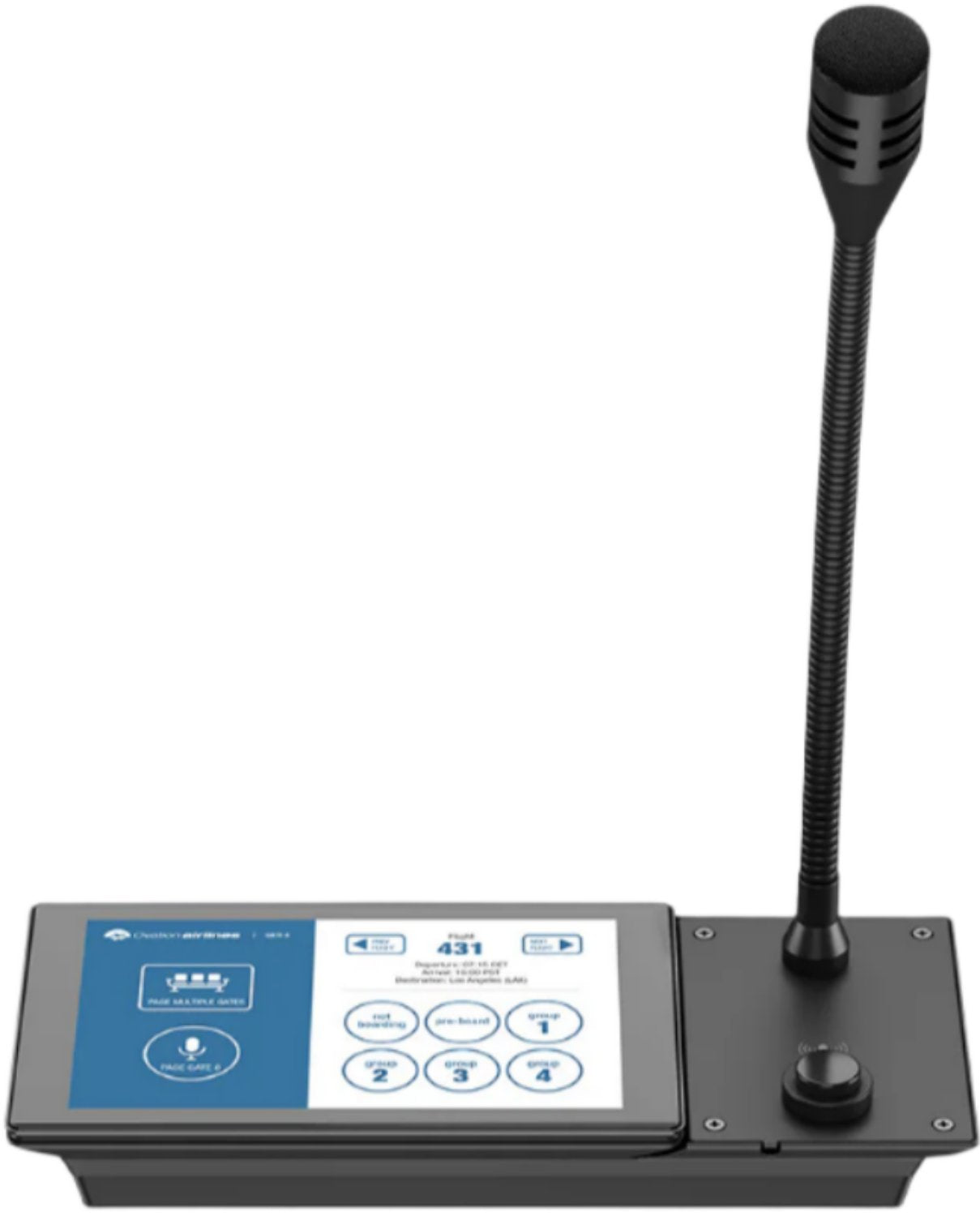 Q-SYS PS-TSCG3-G-KIT Desktop Base with Gooseneck Mic for PS-TSCG3-G (Does not include Touchscreen) - PSSL ProSound and Stage Lighting