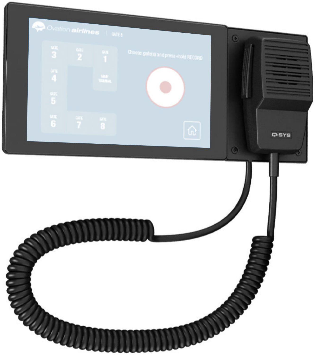 Q-SYS PS-TSCG3-H-KIT  Wall-mount with Handheld Mic for PS-TSCG3-H  (Does not include Touchscreen)