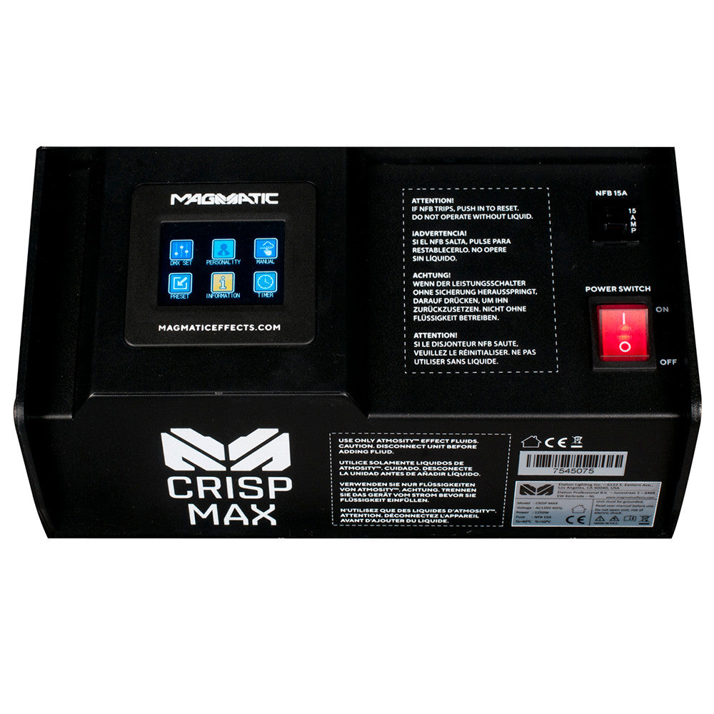Elation Crisp Max; 1550W High Power Snow machine