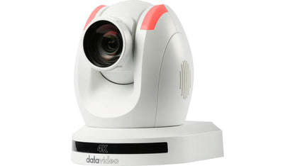 Datavideo PTC-285W 4K 12x NDI® | HX, 3G-SDI, and HDMI PTZ Camera with Tracking in White.