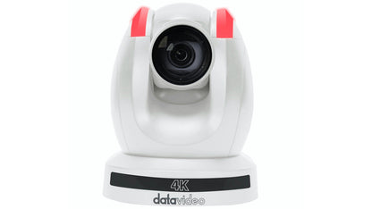Datavideo PTC-285W 4K 12x NDI® | HX, 3G-SDI, and HDMI PTZ Camera with Tracking in White.