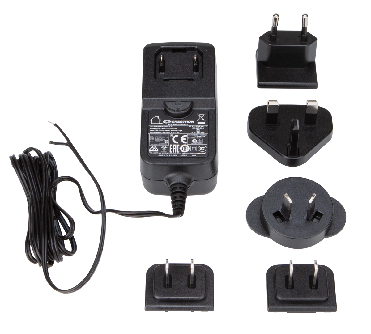 Crestron PW-2407WUL Wall Mount Power Pack, 24 VDC, 0.75 A, Flying Leads, Universal
