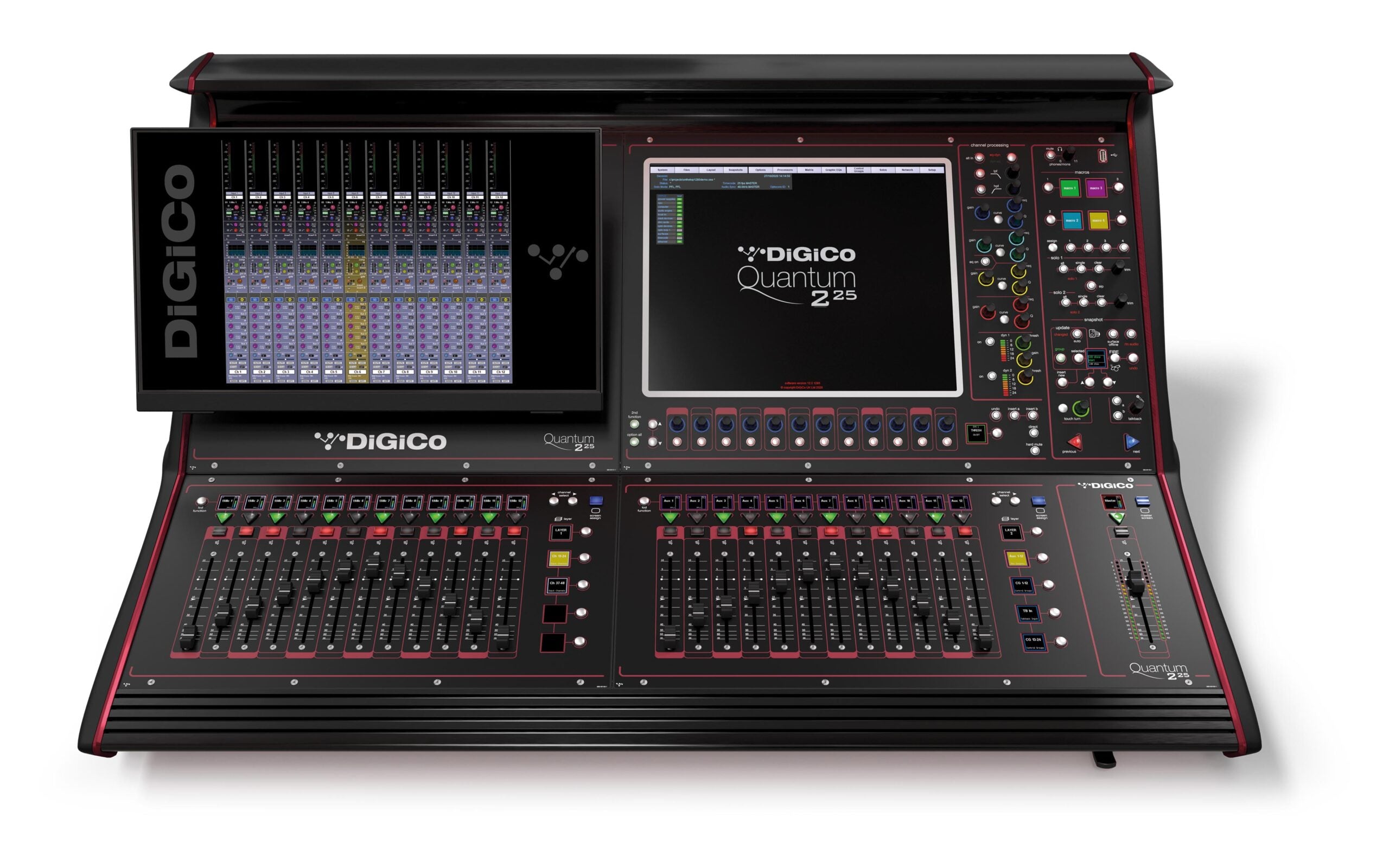 DiGiCo Quantum 225 Digital Mixing Console with DANTE2 Card – Solotech DiGiCo Quantum 225 Digital Mixing Console with DANTE2 Card – Solotech