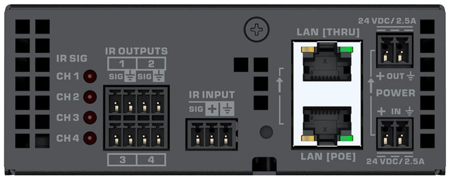 Q-SYS QIO-IR1x4 1x IR Receiver and 4x IR Emitter Q-SYS Network I/O Expander - PSSL ProSound and Stage Lighting