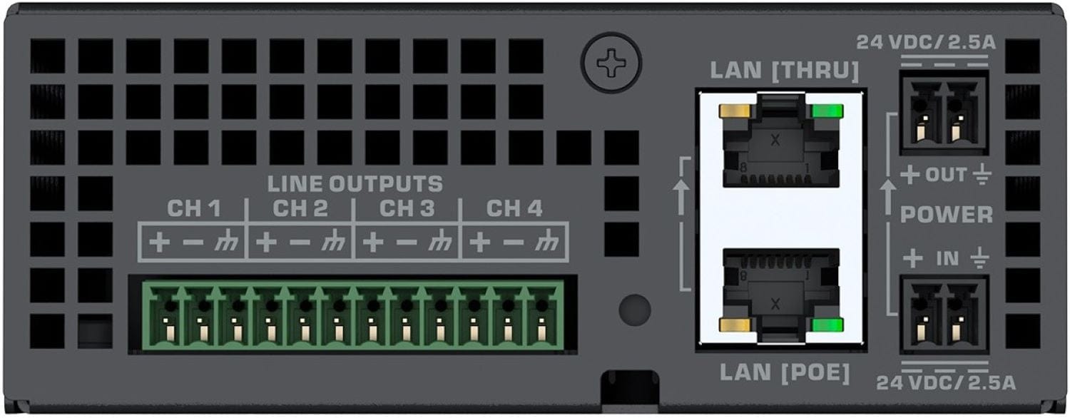 Q-SYS QIO-L4O Daisy-Chainable Peripheral with 4 Line Outputs - PSSL ProSound and Stage Lighting