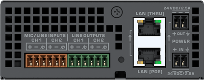 Q-SYS QIO-ML2x2 Périphérique Q-Sys avec 2 entrées micro/ligne et 2 sorties ligne