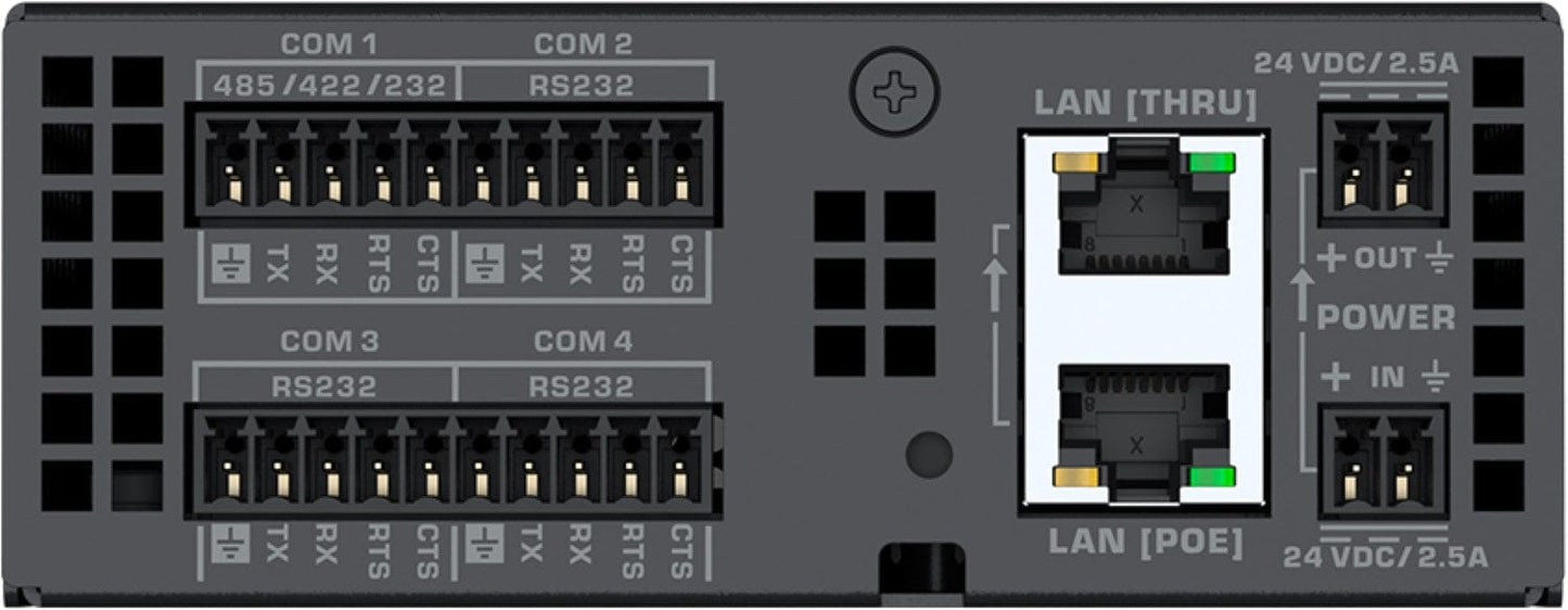 Q-Sys QIO-S4 Surface Mountable Control Expansion Peripheral - 1U with 4 Serial I/O via Ethernet - PSSL ProSound and Stage Lighting