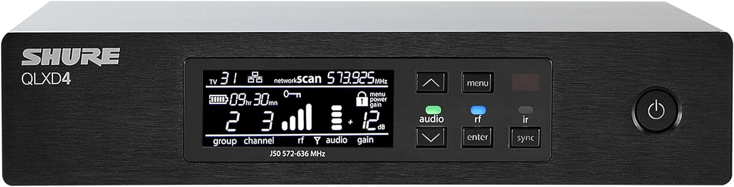 Shure QLXD124 Handheld and Lavalier Combo Wireless Microphone System w/ Power Supply, J50A Band - PSSL ProSound and Stage Lighting