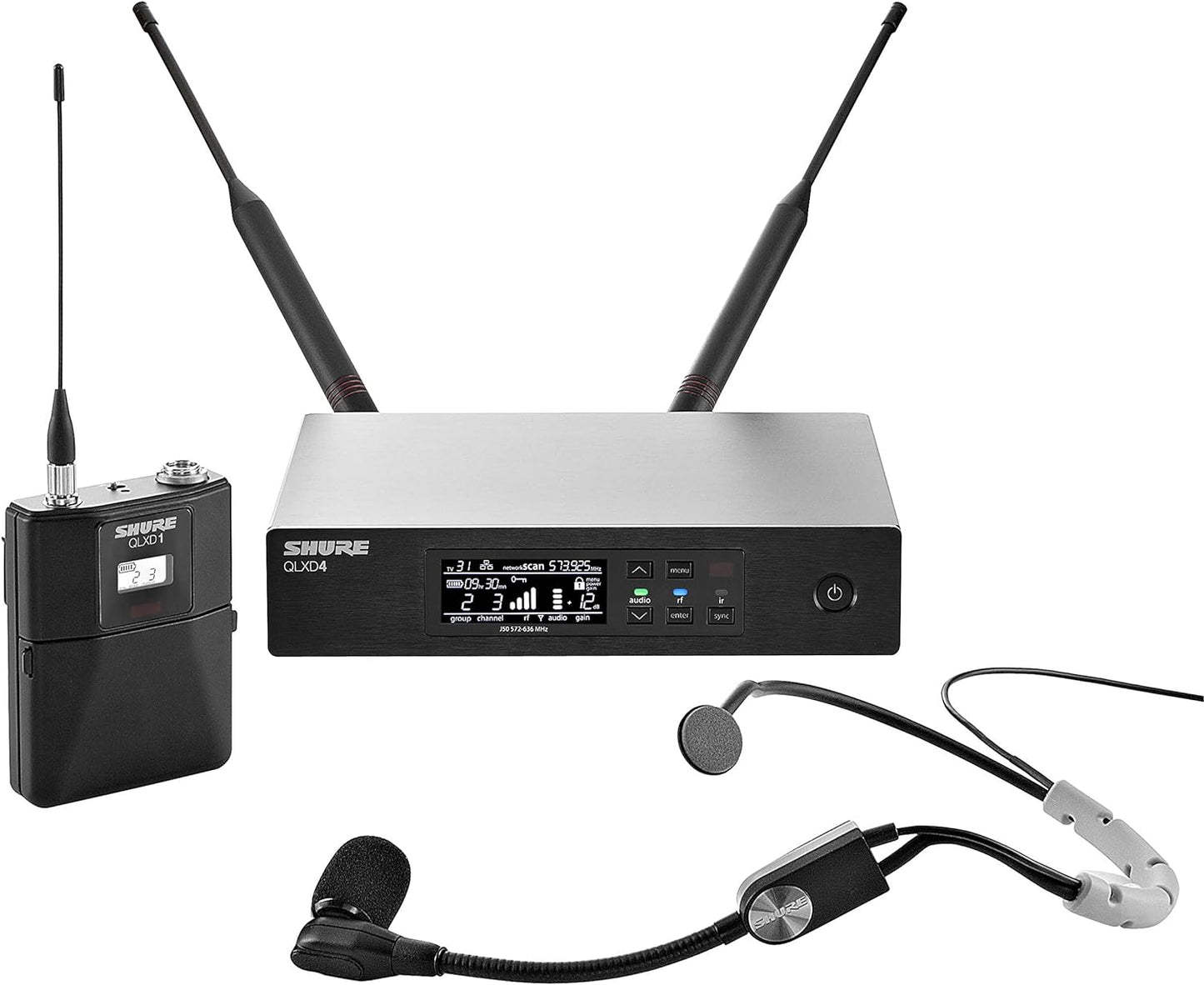 Shure QLXD14 Wireless System w/ SM35 Headworn Microphone, J50A Band - PSSL ProSound and Stage Lighting