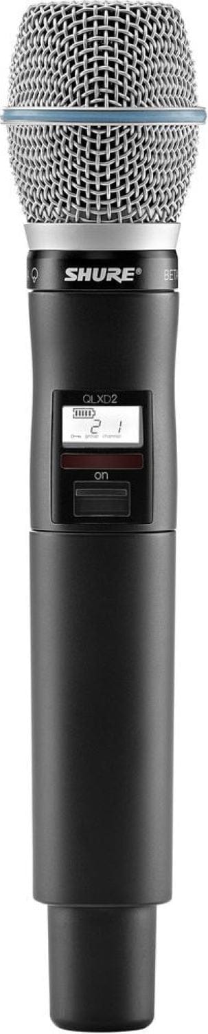 Shure QLXD2/B87A Handheld Transmitter with Beta 87A Capsule - V50 Band - PSSL ProSound and Stage Lighting