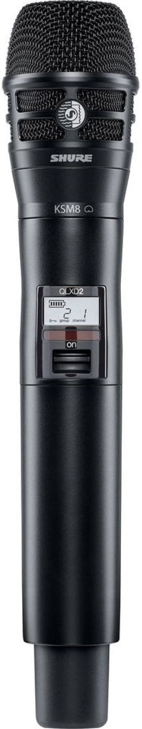 Shure QLXD2/K8B Wireless Handheld Mic With KSM8 Capsule - Professional Vocal Microphone