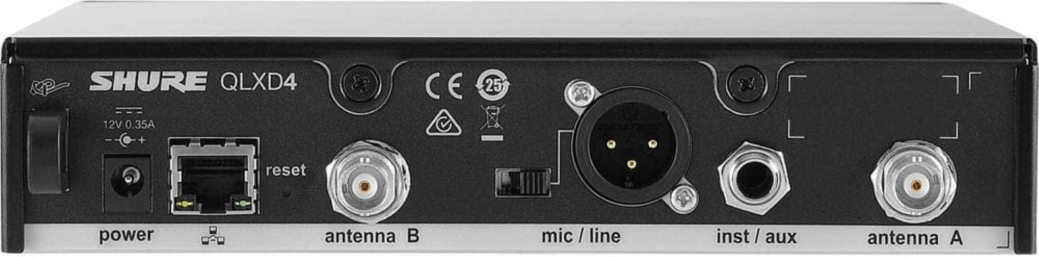 Shure QLXD4-X52 Wireless Microphone Digital Receiver - X52 Range - PSSL ProSound and Stage Lighting