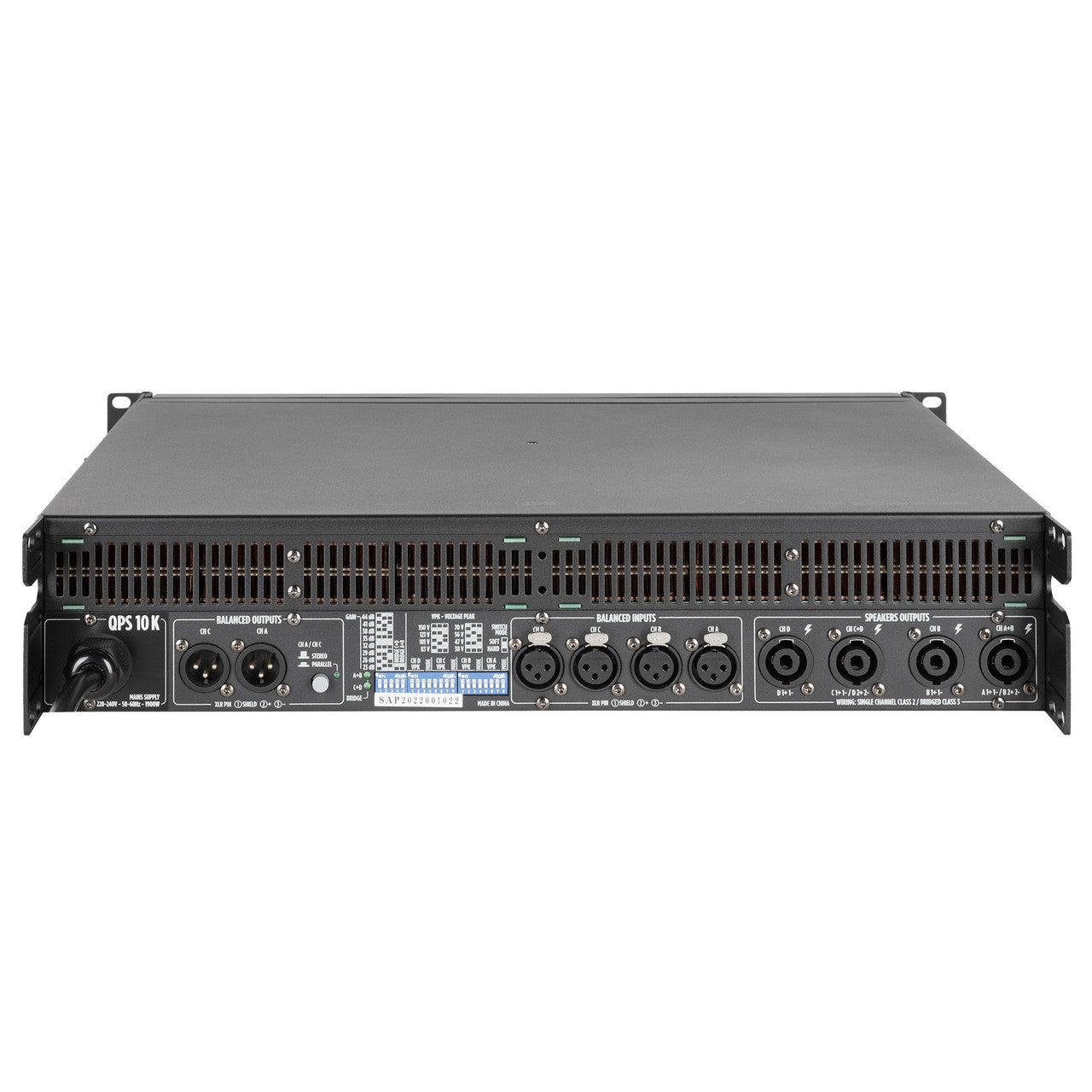 RCF QPS 10K Class HD Power Amplifier (4 X 2,500 W @ 2 ohm)