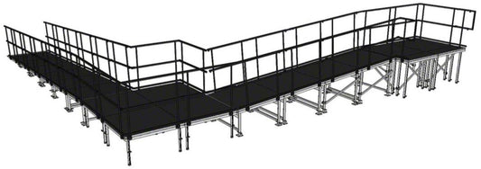 IntelliStage R4090WI 90 Degree Wheelchair Ramp with Landing for 40 Inch Stages - Industrial Finish - PSSL ProSound and Stage Lighting