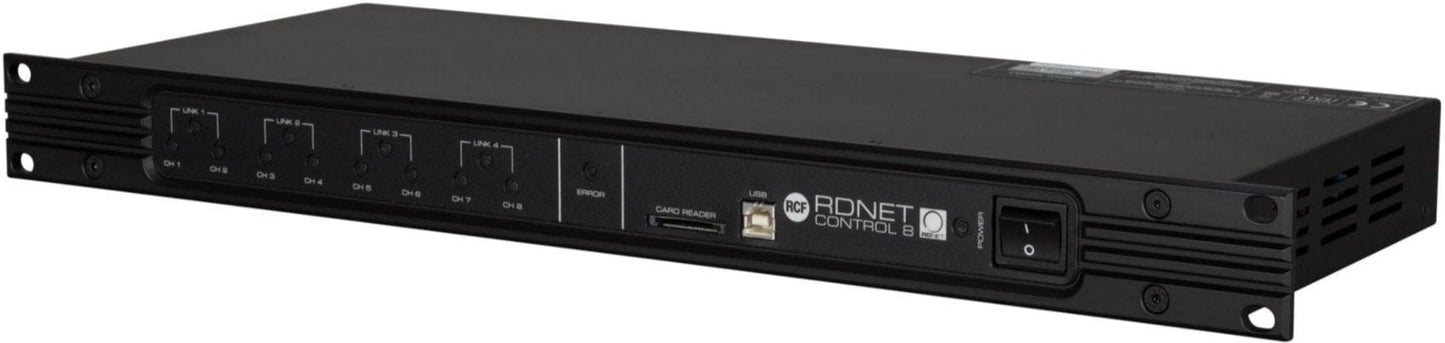 RCF RDNET-8 Control 8 Interface - 8 Channel / 36 Units Per Channel / 1SP Rack - PSSL ProSound and Stage Lighting