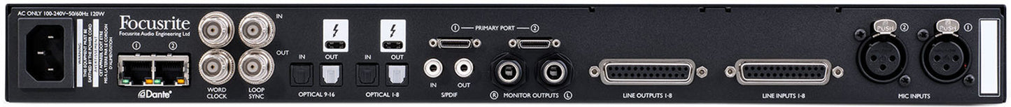 Focusrite Red 8Line 58x64 I/O Thunderbolt 3 Audio Interface - PSSL ProSound and Stage Lighting