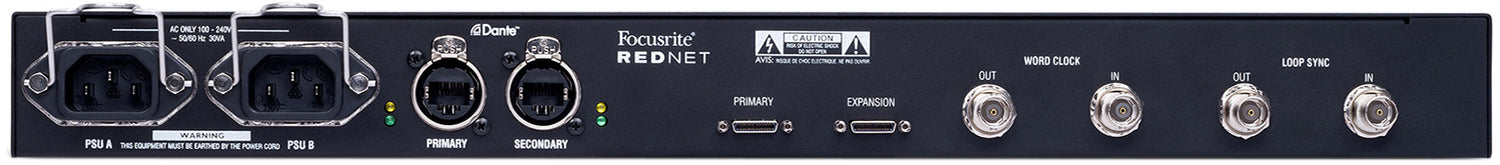 Focusrite RedNet HD32R 32x32 Dante Network Audio Interface with Dual Power Supplies - PSSL ProSound and Stage Lighting