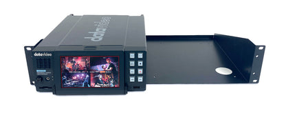 Datavideo RP-79 2U rack tray for mounting HDR-80. It fits two HDR-80 side by side.
