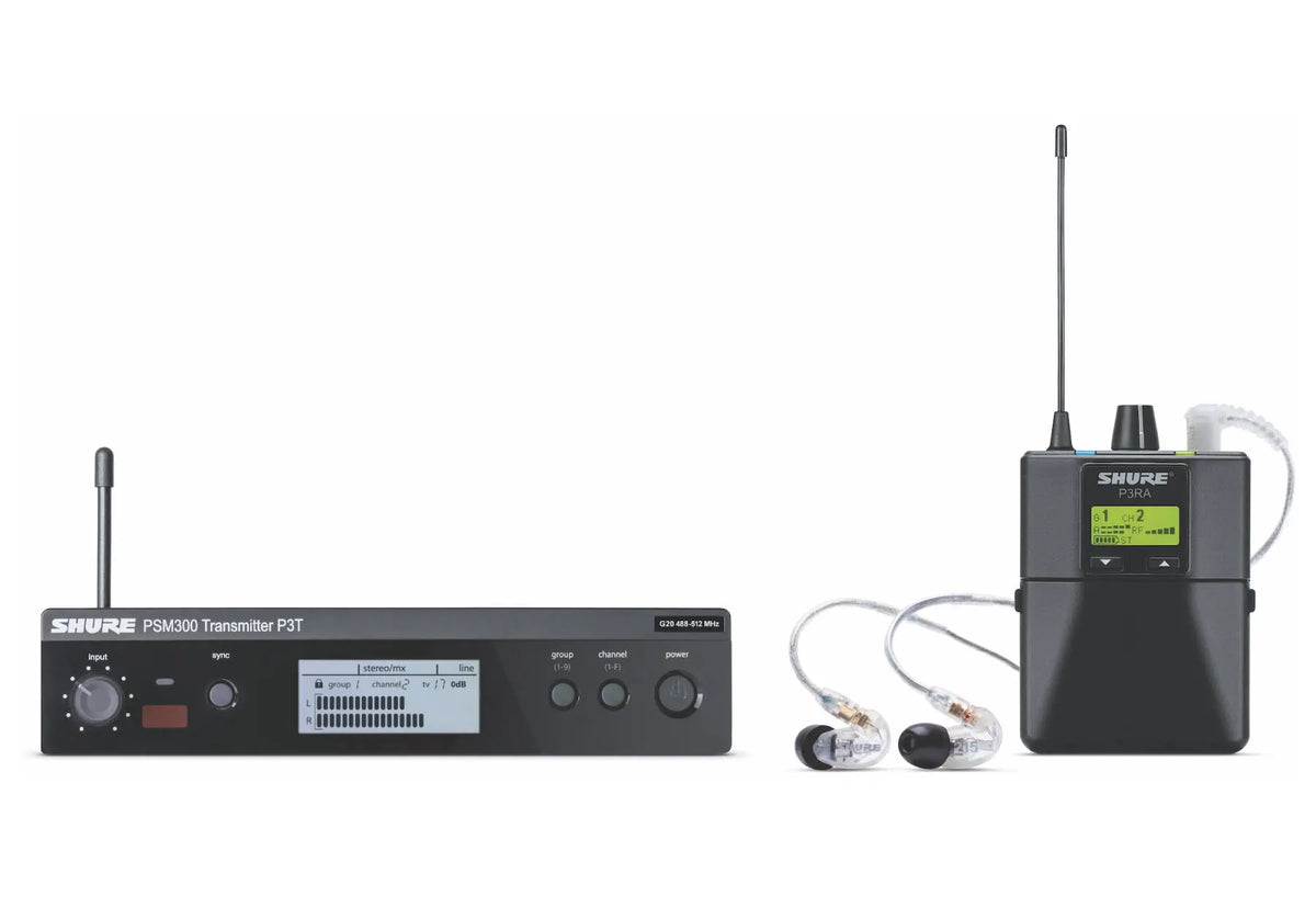 Shure Système de monitoring intra-auriculaire sans fil PSM300 avec écouteurs SE215-CL (G20)