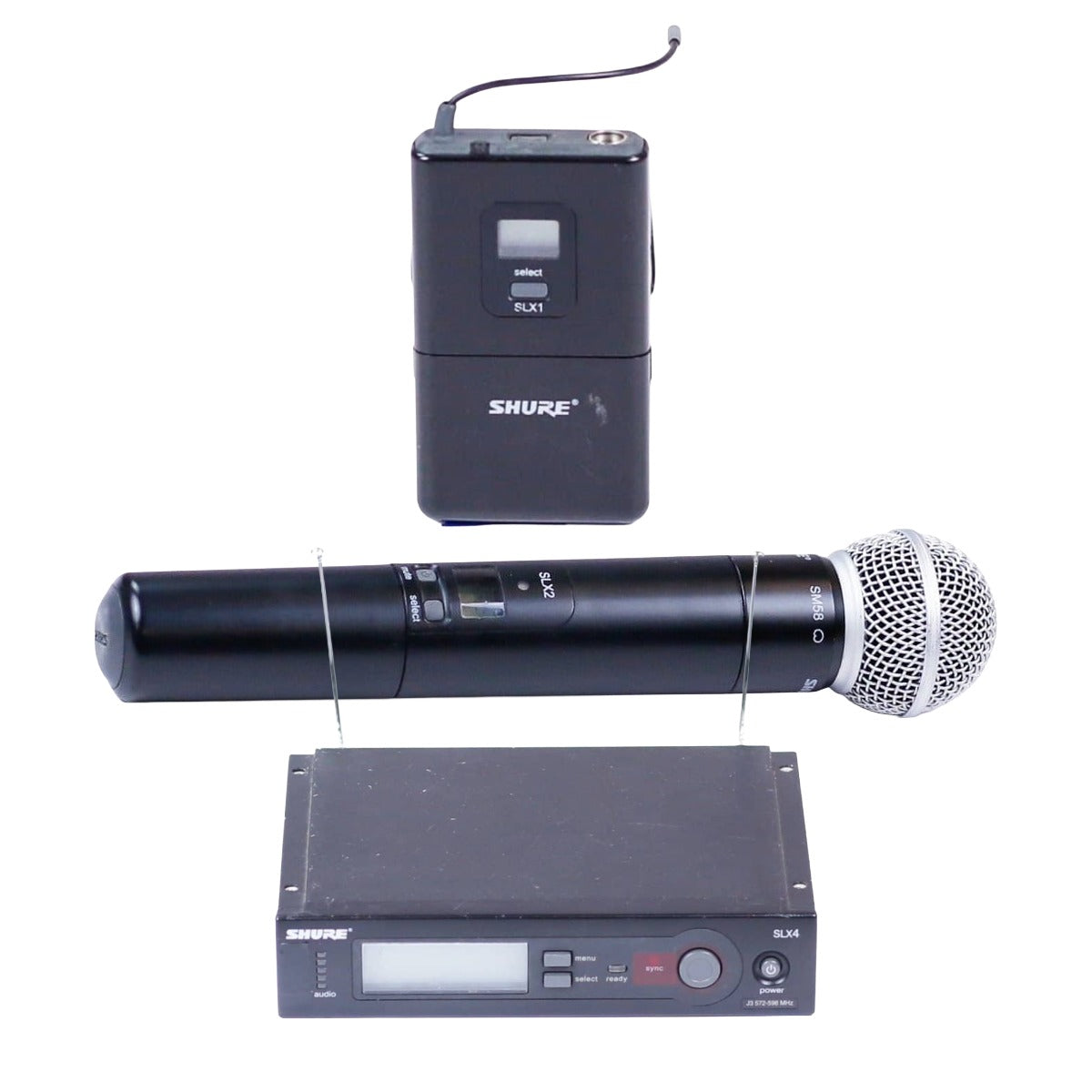 Shure SLX124-H5 Beltpack Transmitter, Handheld Transmitter and Single Receiver Package