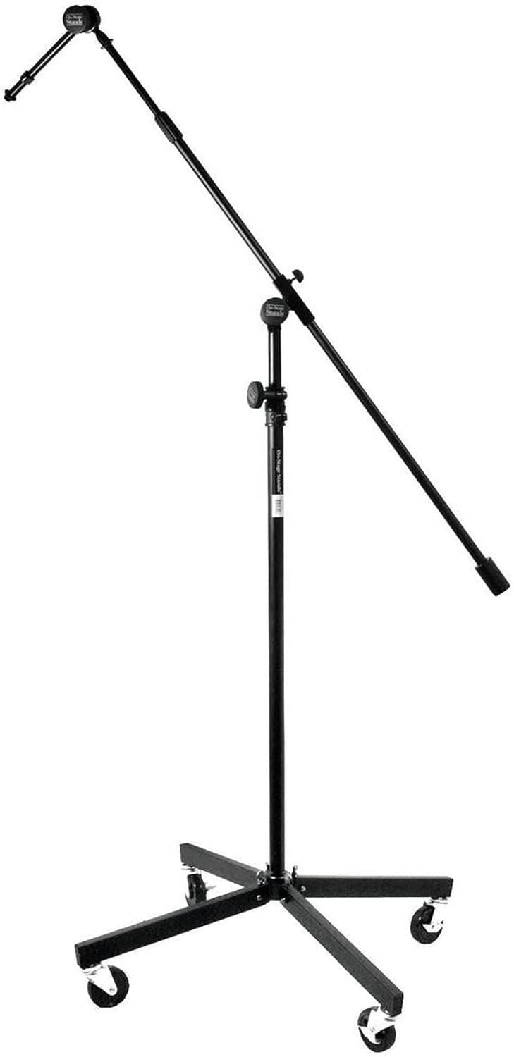 On-Stage SB96+ Tripod Studio Mic Boom with 7-Inch Mini Boom Extension and Casters - PSSL ProSound and Stage Lighting