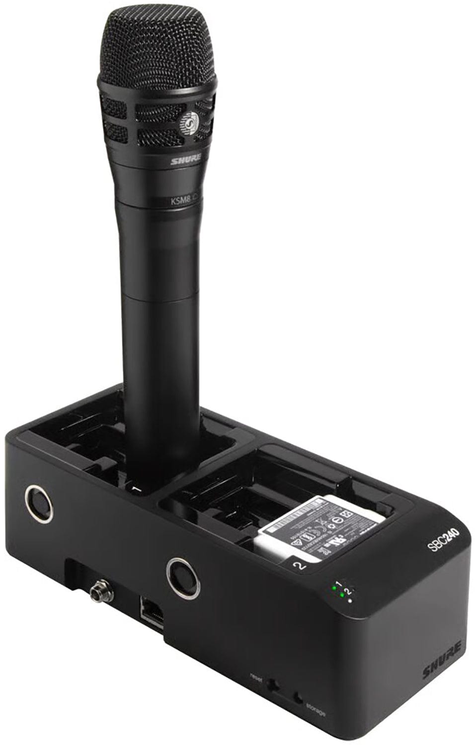 Shure SBC240 2-Bay Networked Docking Charger for SB910/SB920A Batteries/ADX Transmitters - PSSL ProSound and Stage Lighting