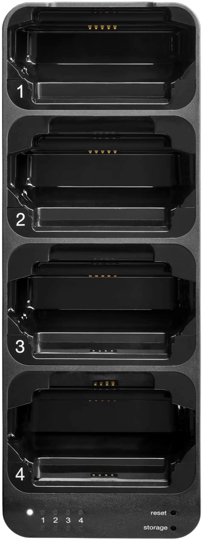 Shure SBC441US 4-Bay Docking Charger for ADXR Bodypack Receiver and SB910 Batteries (Power Supply Included)