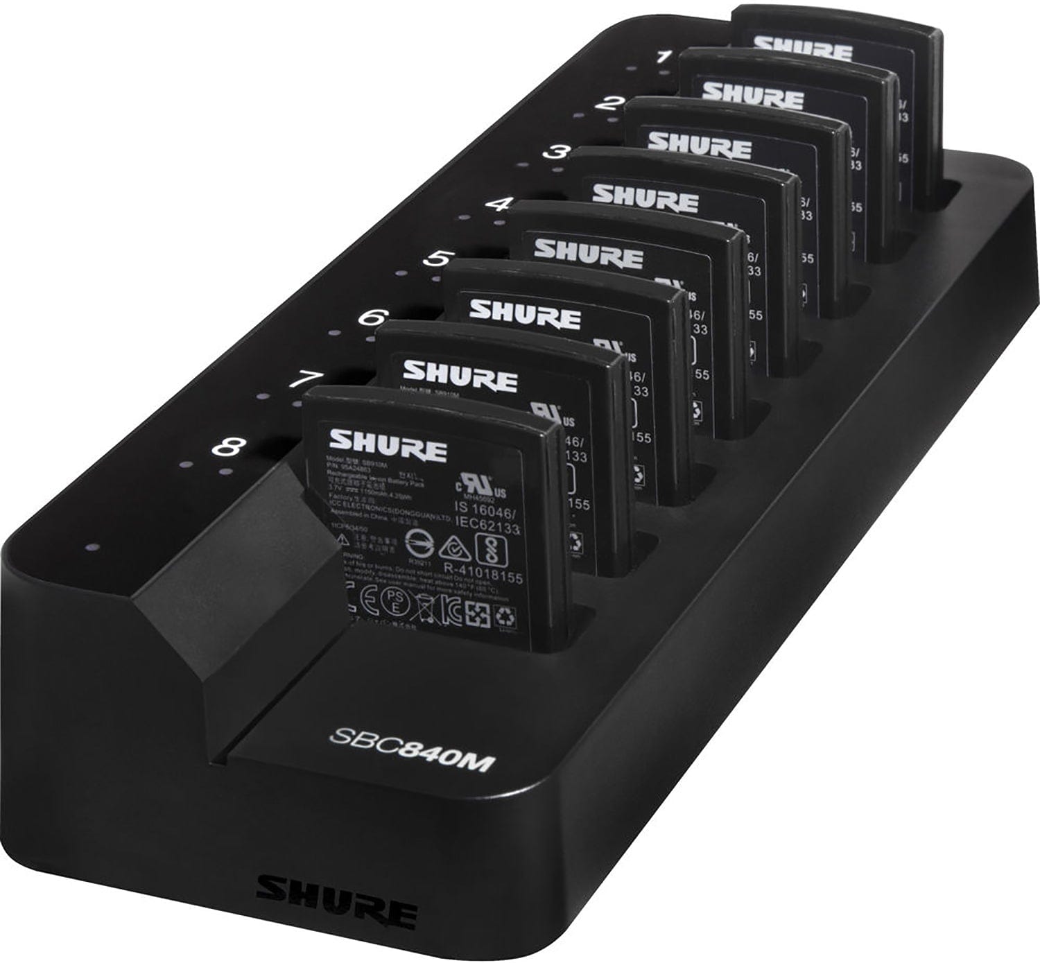 Shure SBC840M-US 8-Bay Networked Charger for SB910M Batteries - PSSL ProSound and Stage Lighting