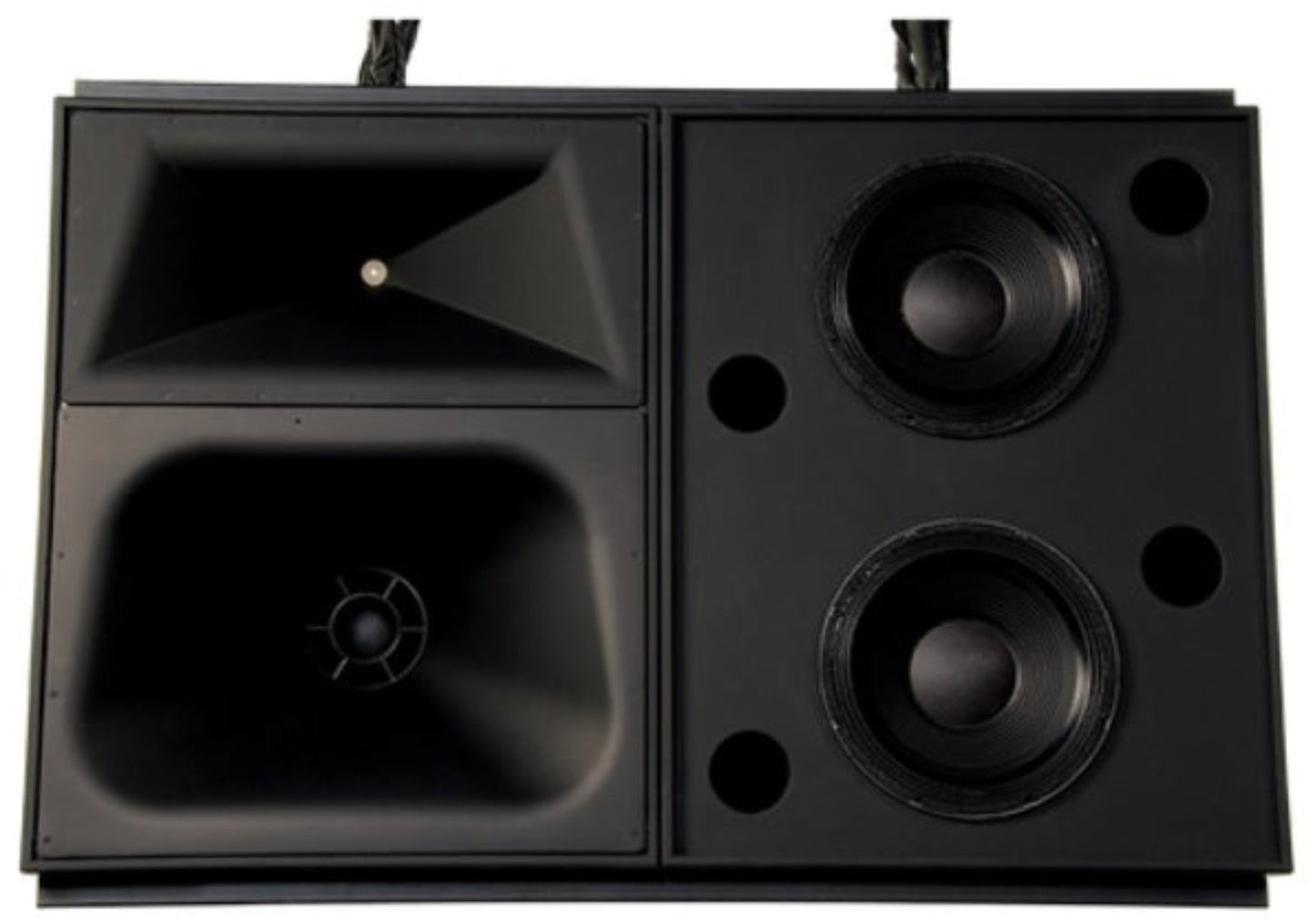 Q-SYS SC-423C-F Flyable Bi-Amp 3-Way 2x15-inch Cinema Speaker System with LF-4215-F and MH-1075C-F - PSSL ProSound and Stage Lighting