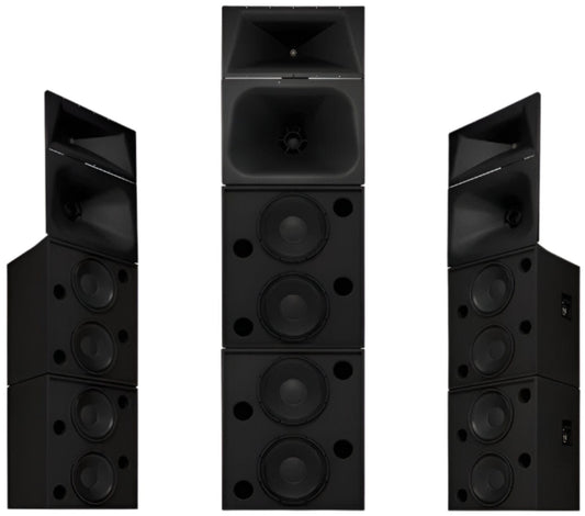 Q-SYS SC-444 Tri or Quad-Amp 4-Way 4x15-inch Cinema Loudspeaker System with 2x LF-4215 and MHV-1090 - PSSL ProSound and Stage Lighting