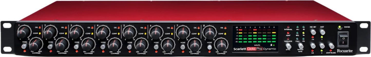 Préampli et convertisseur de micro dynamique Focusrite Scarlett OctoPre