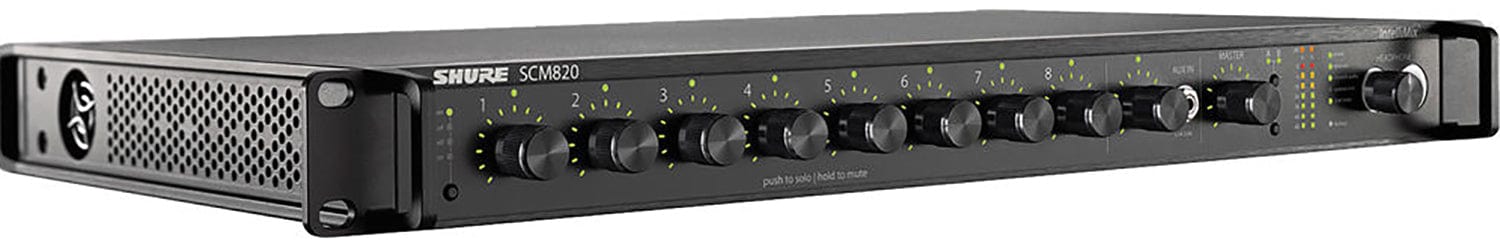 Shure SCM820-DAN 8-Channel Automatic IntelliMix Mixer with Dante - PSSL ProSound and Stage Lighting