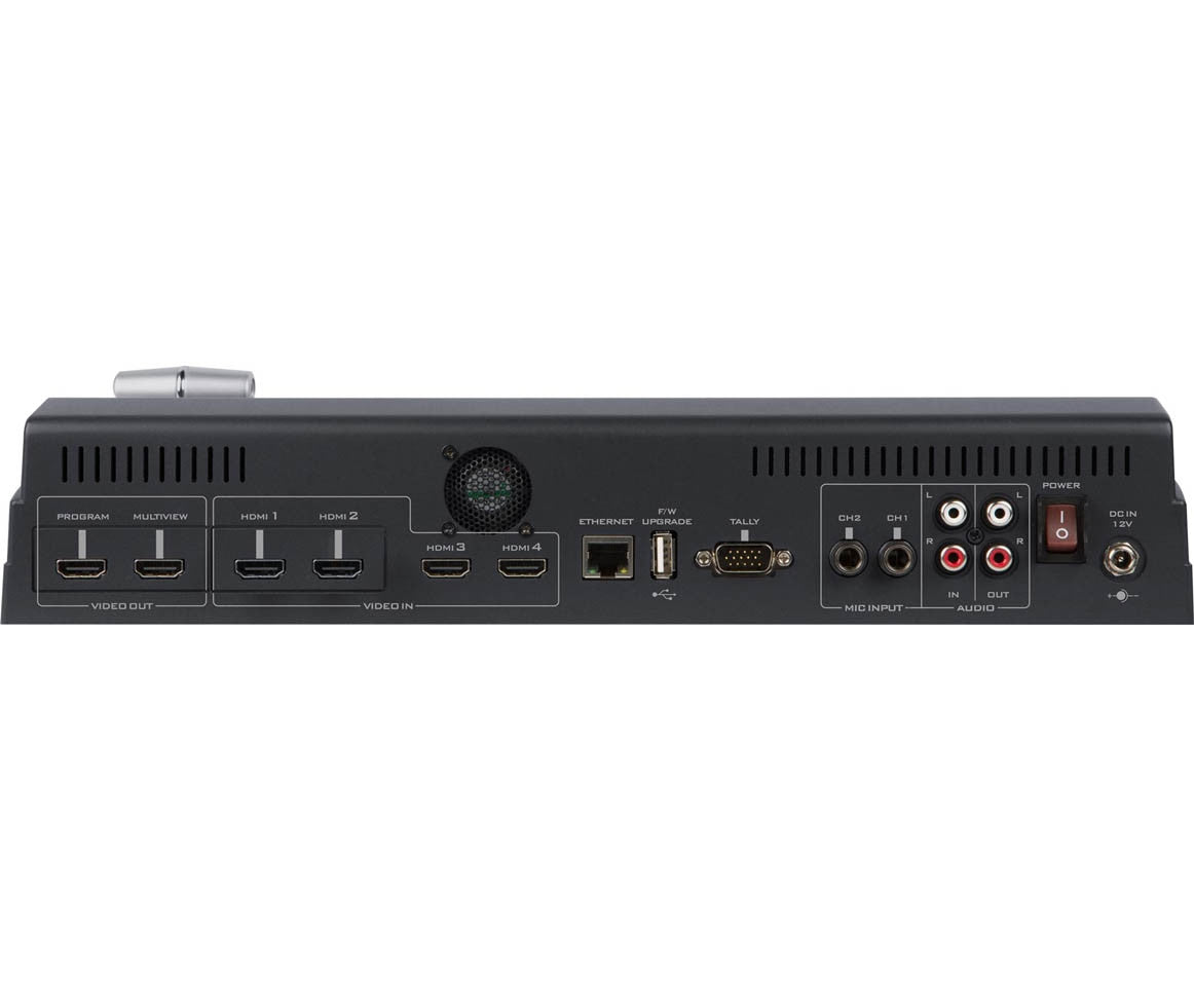 Datavideo SE-500HD 4 input HDMI 1080p video switcher with built-in audio mixer.