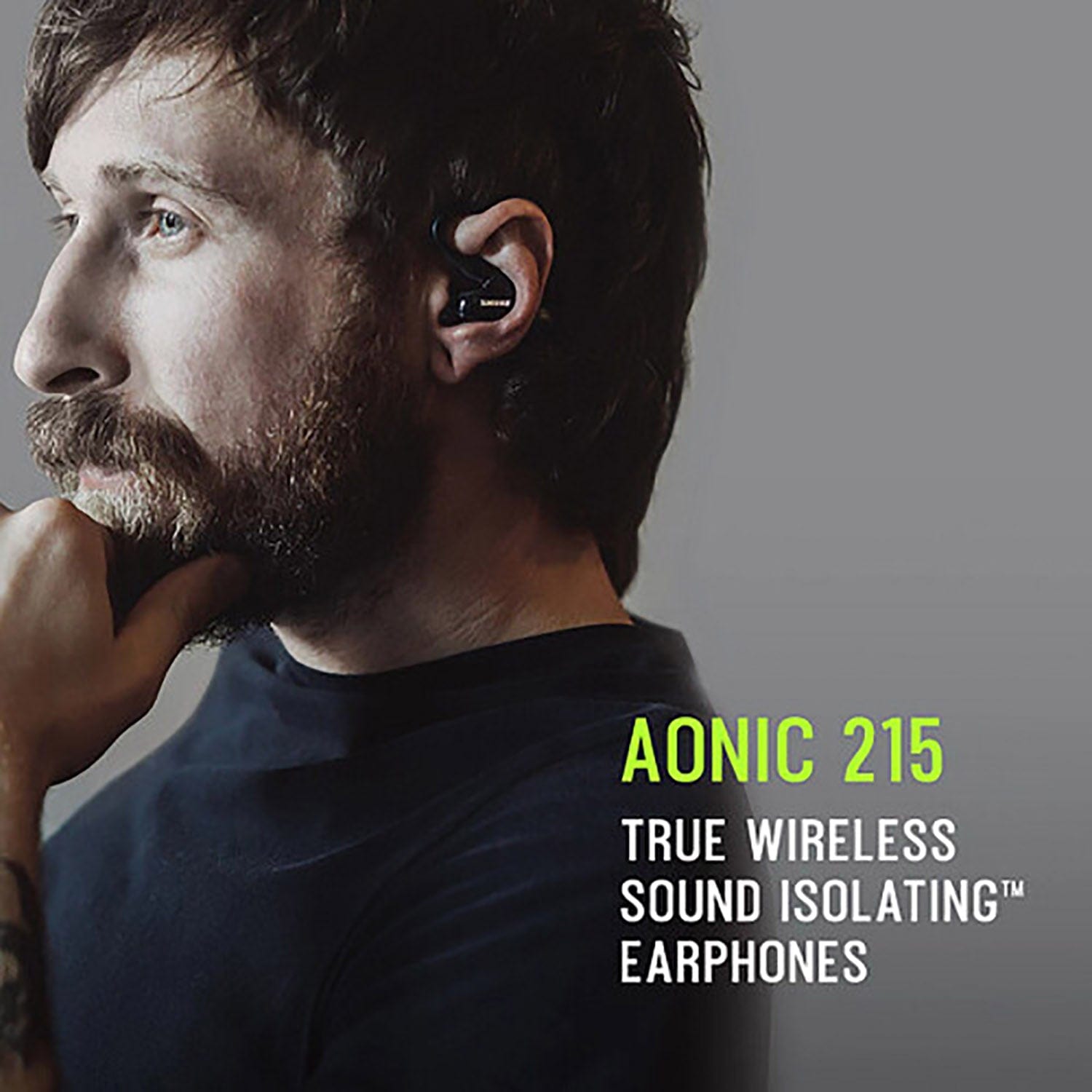 Shure SE21DYBK+TW2 AONIC 215 GEN 2 True Wireless Sound Isolating Earphones - Black - PSSL ProSound and Stage Lighting