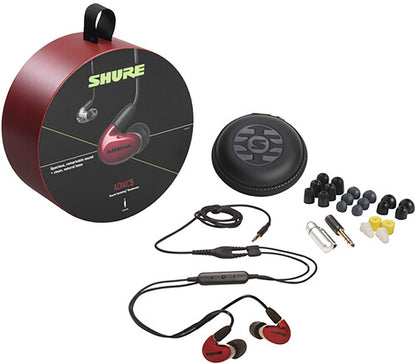 Shure SE53BARD+UNI AONIC 5 Sound Isolating Earphones - Red - PSSL ProSound and Stage Lighting