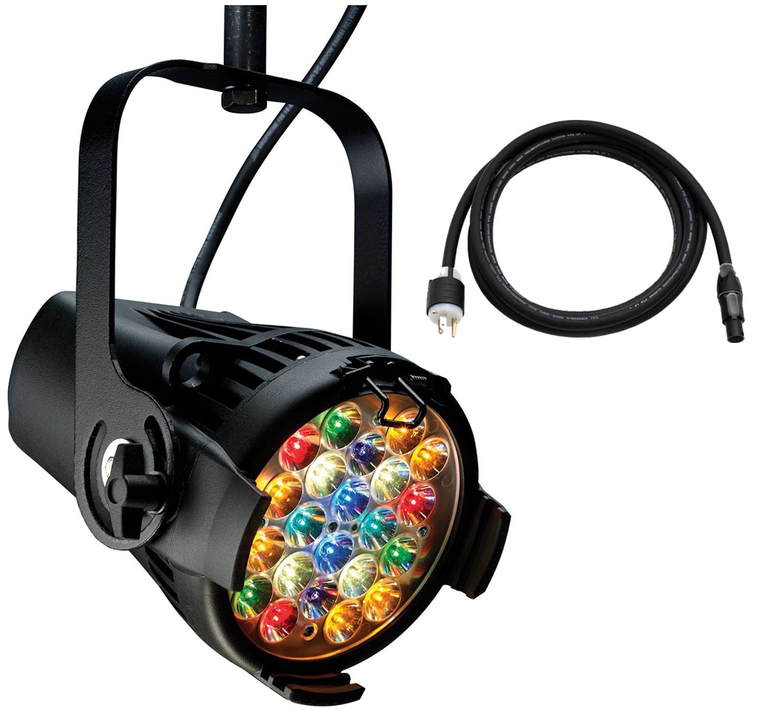 ETC SELD22L D22 Lustr+, Portable LED Par w/ Edison Plug, Black - PSSL ProSound and Stage Lighting