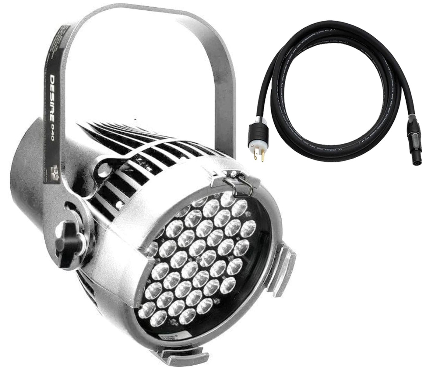 ETC Desire D40 Studio HD LED Par w/ Edison Plug, Silver - PSSL ProSound and Stage Lighting