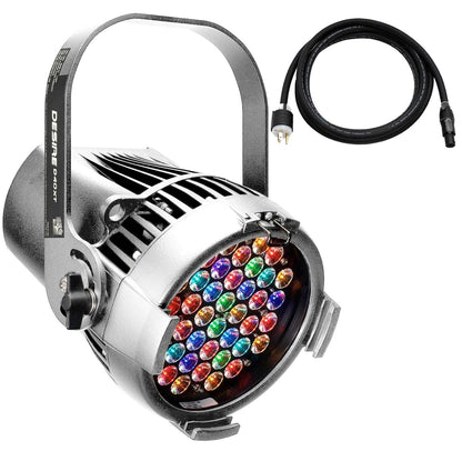 ETC Desire D40XT Lustr+ LED Par w/ Edison Plug, Silver - PSSL ProSound and Stage Lighting