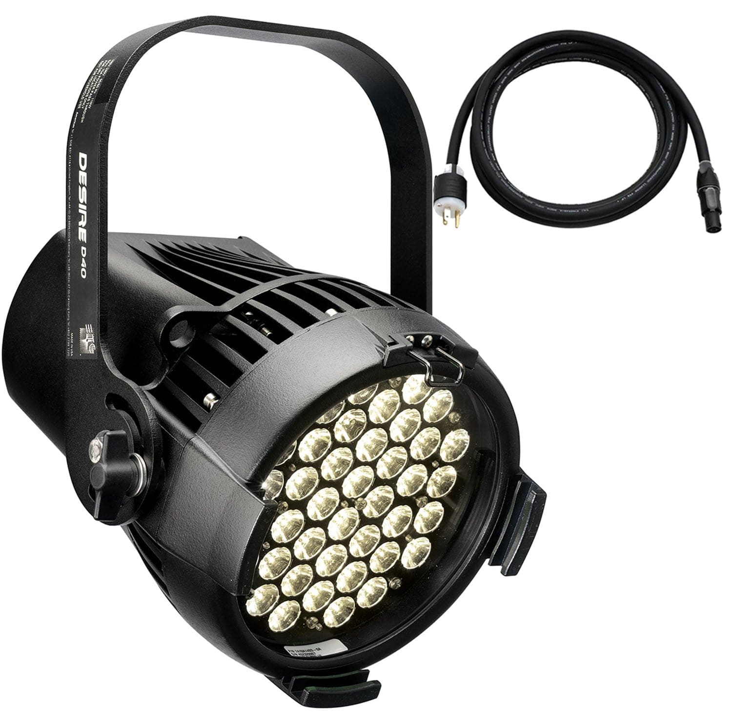 ETC Desire D40 Studio Tungsten LED Par w/ Edison Plug, Black - PSSL ProSound and Stage Lighting