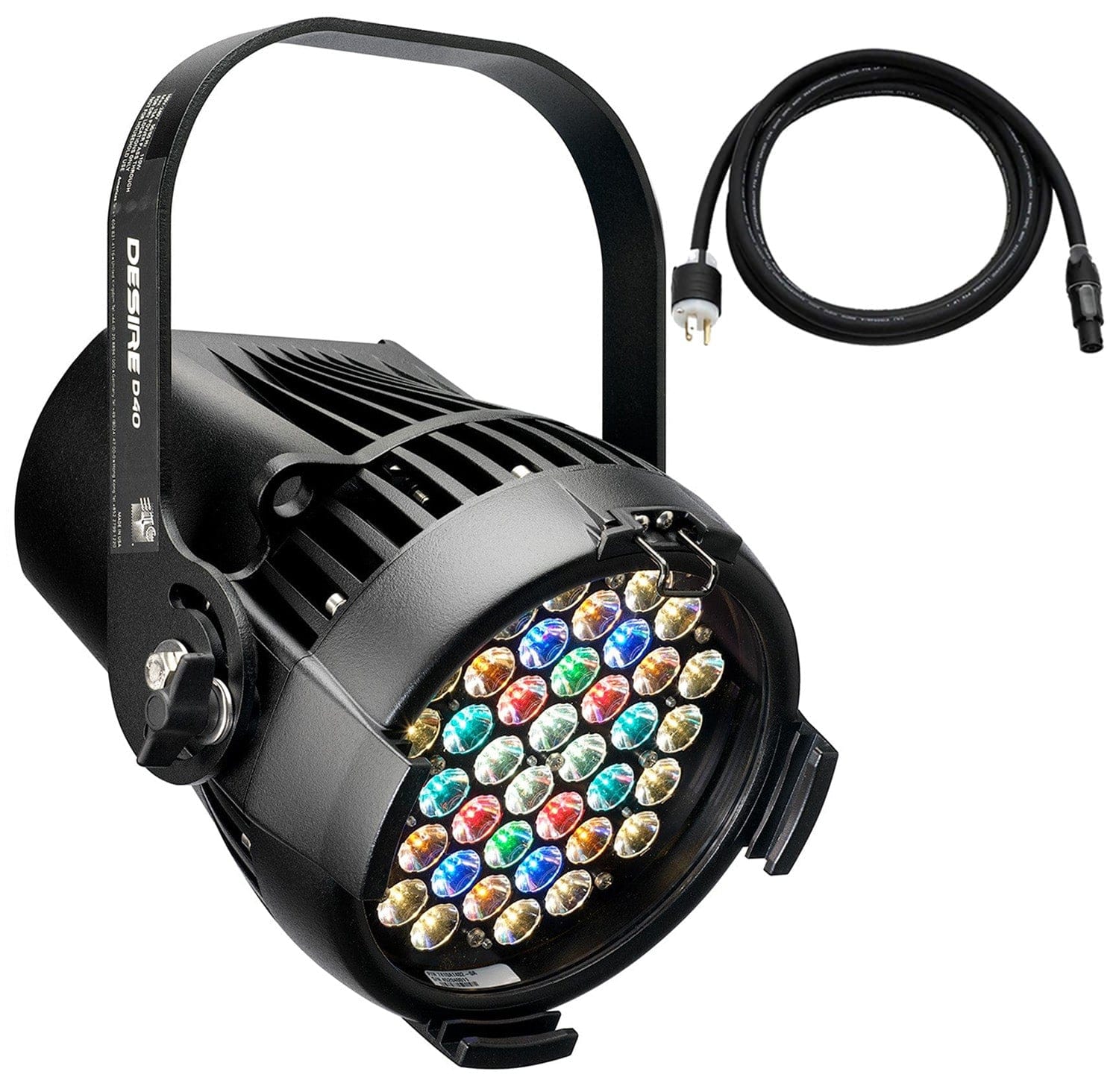 ETC Desire D40 Vivid LED Par with Edison Plug - Black - PSSL ProSound and Stage Lighting