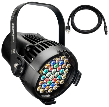 ETC Desire D40 Vivid LED Par with Edison Plug - Black - PSSL ProSound and Stage Lighting