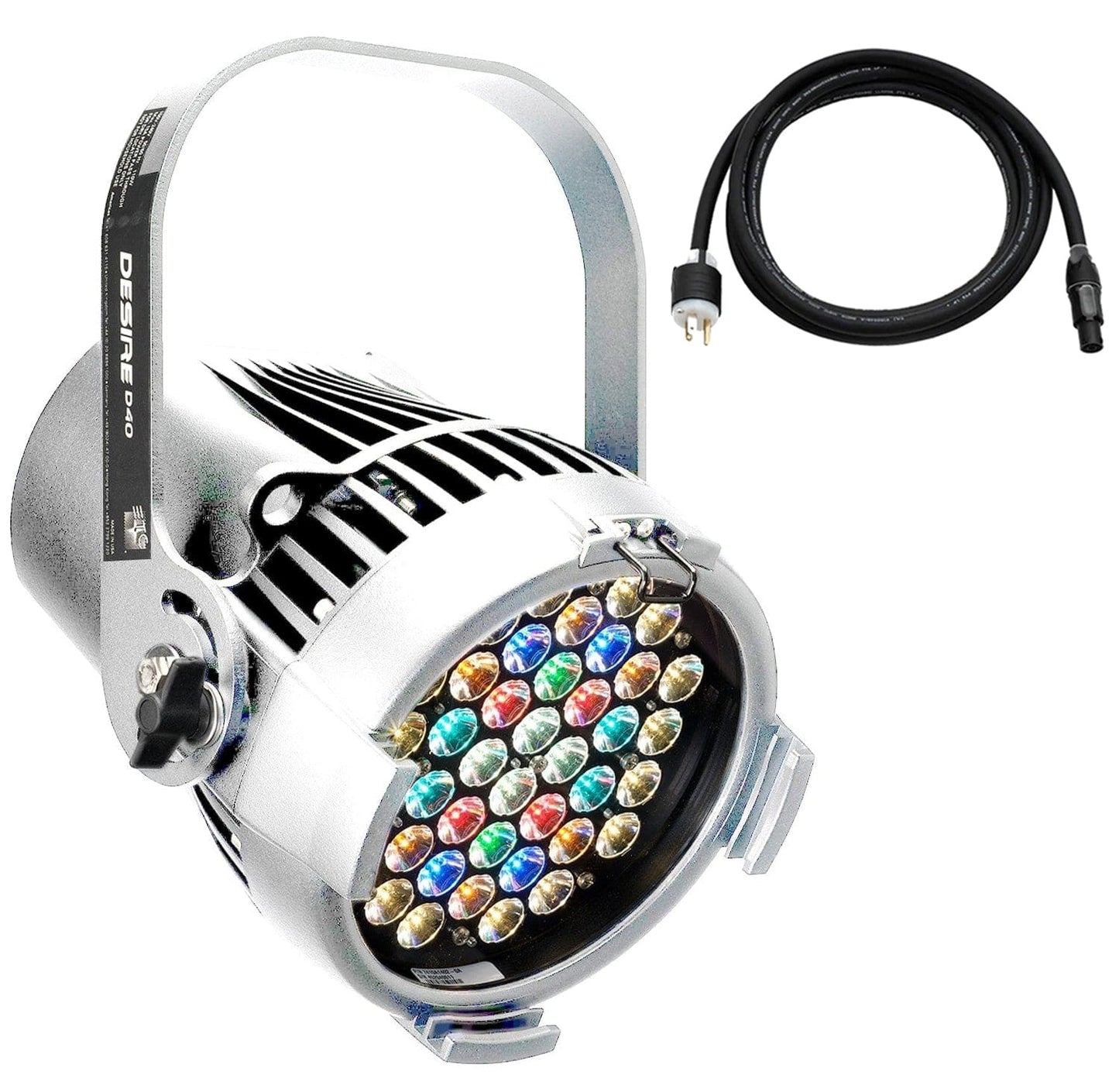 ETC Desire D40 Vivid LED Par w/ Edison Plug, Silver - PSSL ProSound and Stage Lighting