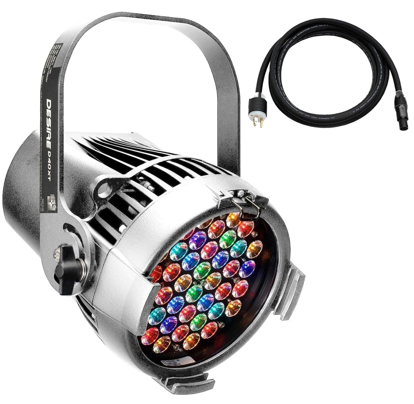 ETC Desire D40XT Vivid LED Par w/ Edison Plug, Silver - PSSL ProSound and Stage Lighting