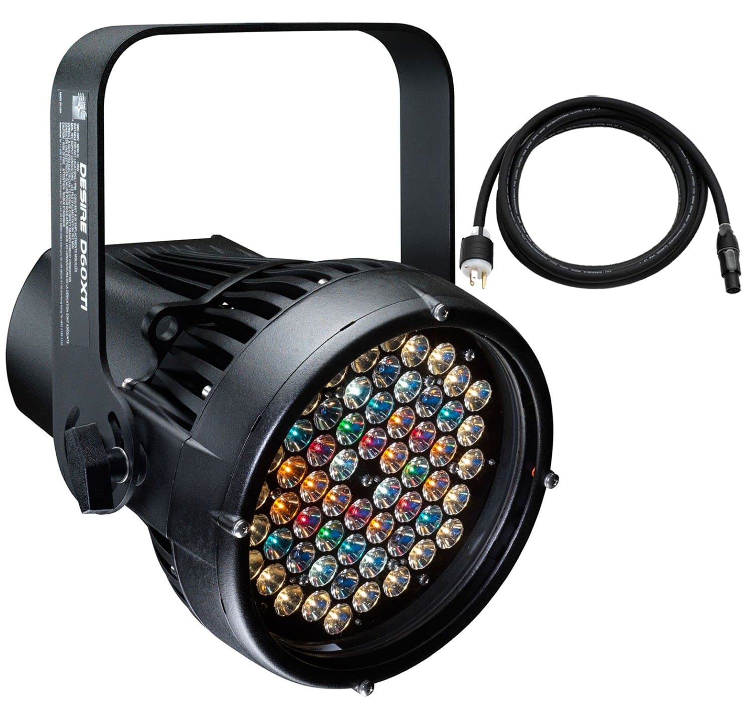 ETC Desire D60XTI Vivid LED Par w/ Edison Plug, Black - PSSL ProSound and Stage Lighting