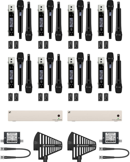 Sennheiser 16-Channel System with Digital Wireless Set, Active Antenna Splitter and Booster