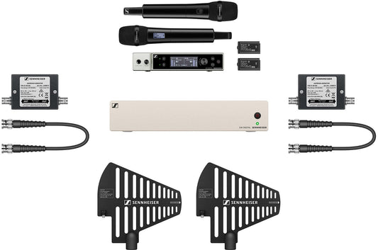 Sennheiser 2-Channel System with Digital Wireless Set, Active Antenna Splitter and Booster