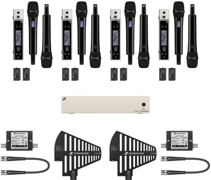 Sennheiser 8-Channel System with Digital Wireless Set, Active Antenna Splitter and Booster