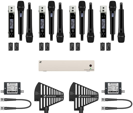 Sennheiser 8-Channel System with Digital Wireless Set, Active Antenna Splitter and Booster